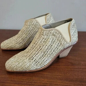 Matt Bernson Marlow Raffia Woven Ankle Booties(6.5)